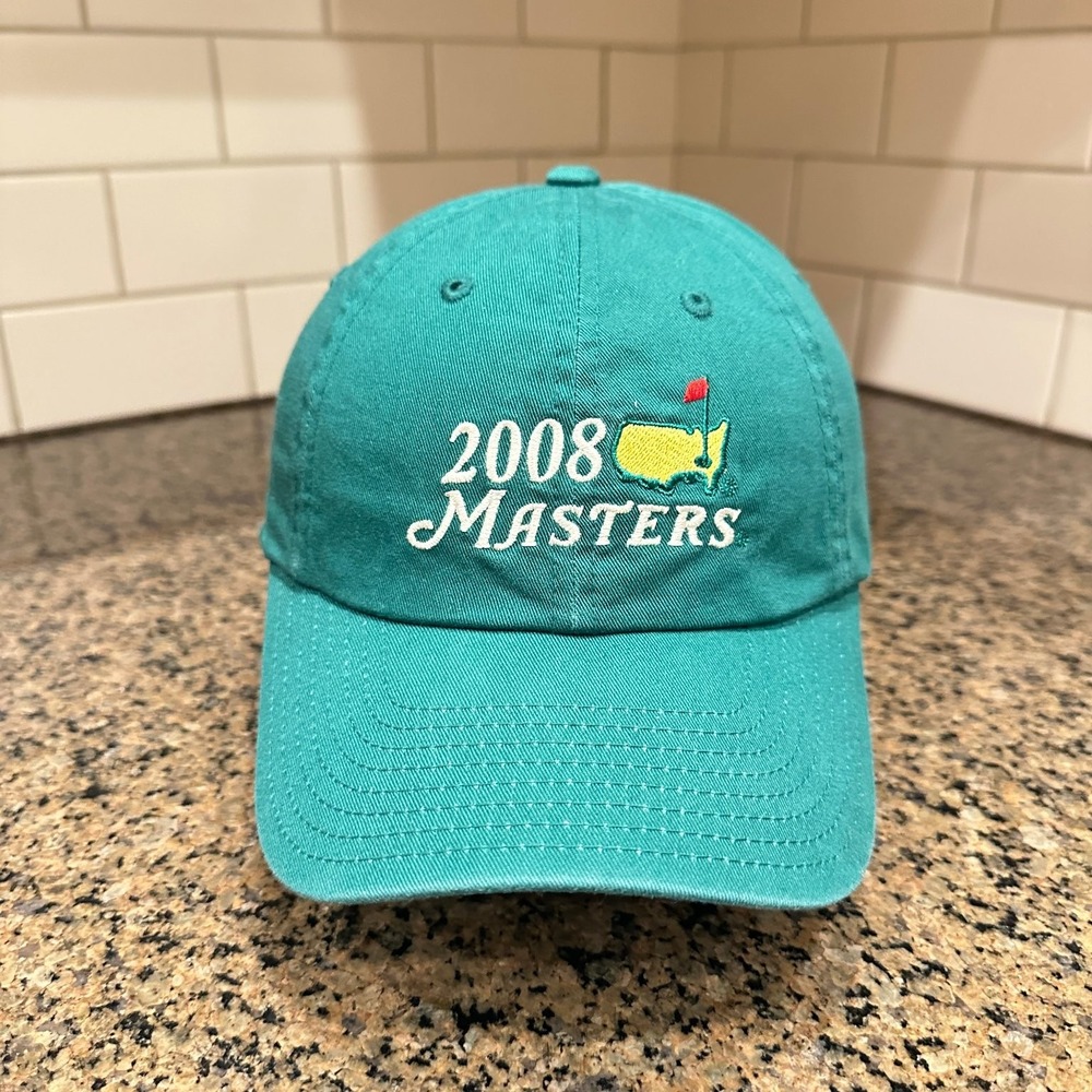 Masters American Needle 2008 Golf Hat Baseball Cap Adjustable Teal Green